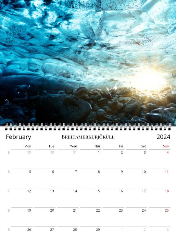 WALL CALENDAR - ICELAND 2025 Europe, Asia, Latin America and Oceania Edition - Image 6